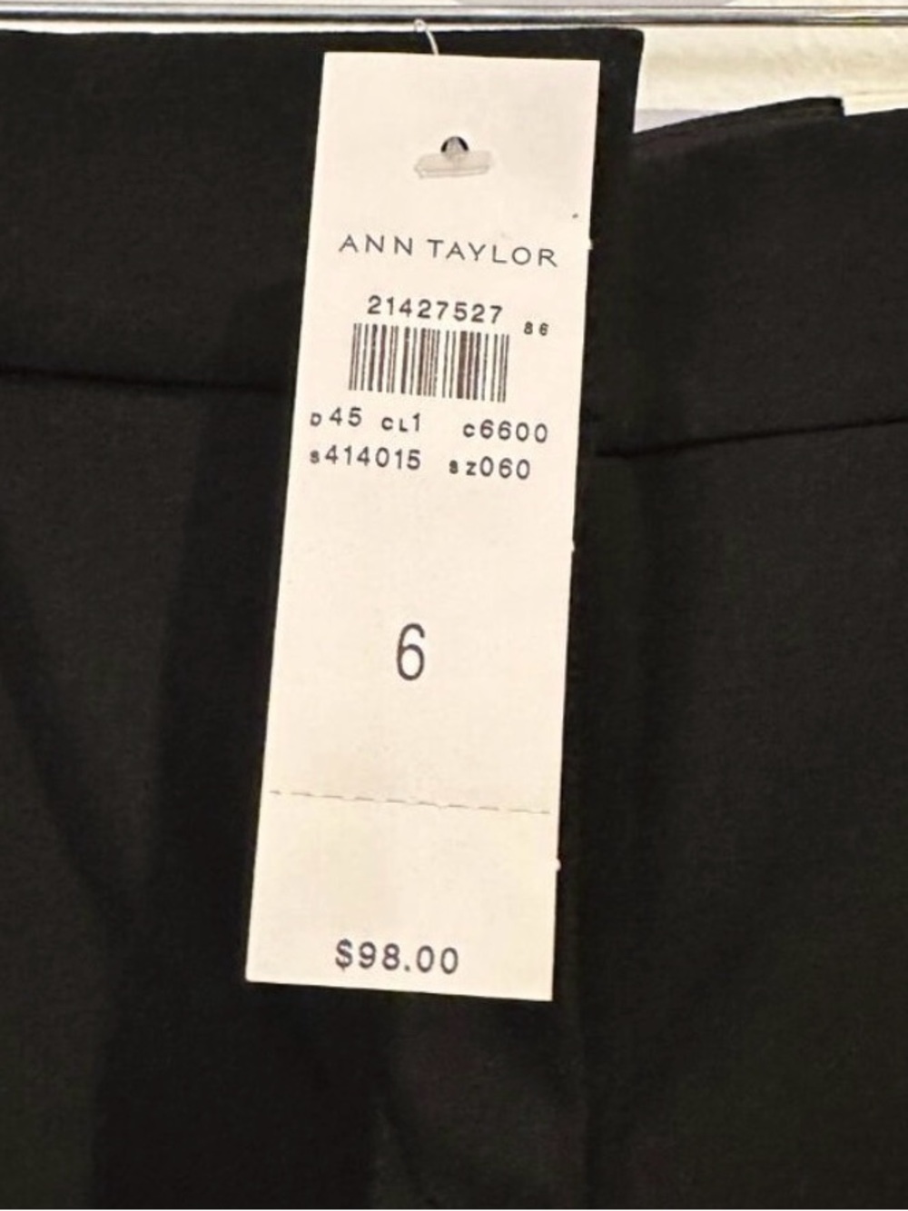 Ann Taylor Black Slim Ankle Pants Size 6 NWT - Picture 6 of 6